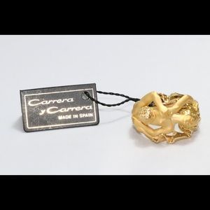 18K Yellow Gold Carrera Y Carrera Adam & Eve Ring